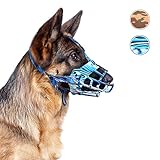 Supet Maulkorb Hund Weich Silikon Korb Maulkorb Atmungsaktiver Maulkörbe mit Verstellbare Nylon Träger für Kleine Mittlere und Große Hunde Trainingsmaulkorb verhindert Bellen Beißen und Kauen