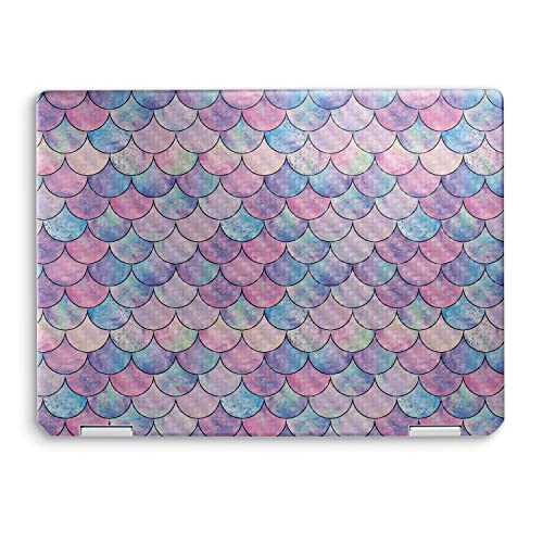 Image of MightySkins Carbon Fiber Skin Compatible with HP Spectre x360 14 inch (2022) Full Wrap Kit - Mermaid Scales | Protective Durable Textured Carbon Fiber Finish | Easy to Apply | Made in The USA