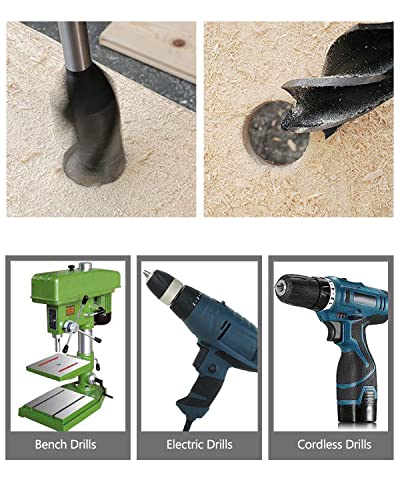 Wood Drill Bit, ROFMAPLE 7pcs Auger Drill Bit Set, High-Carbon Steel Reaming Drill Fast Cut include 10/16 / 18/20 / 22/25 / 35mm for Woodworking 5 Wood Drill Bit, ROFMAPLE 7pcs Auger Drill Bit Set, High-Carbon Steel Reaming Drill Fast Cut include 10/16 / 18/20 / 22/25 / 35mm for Woodworking - Image 5