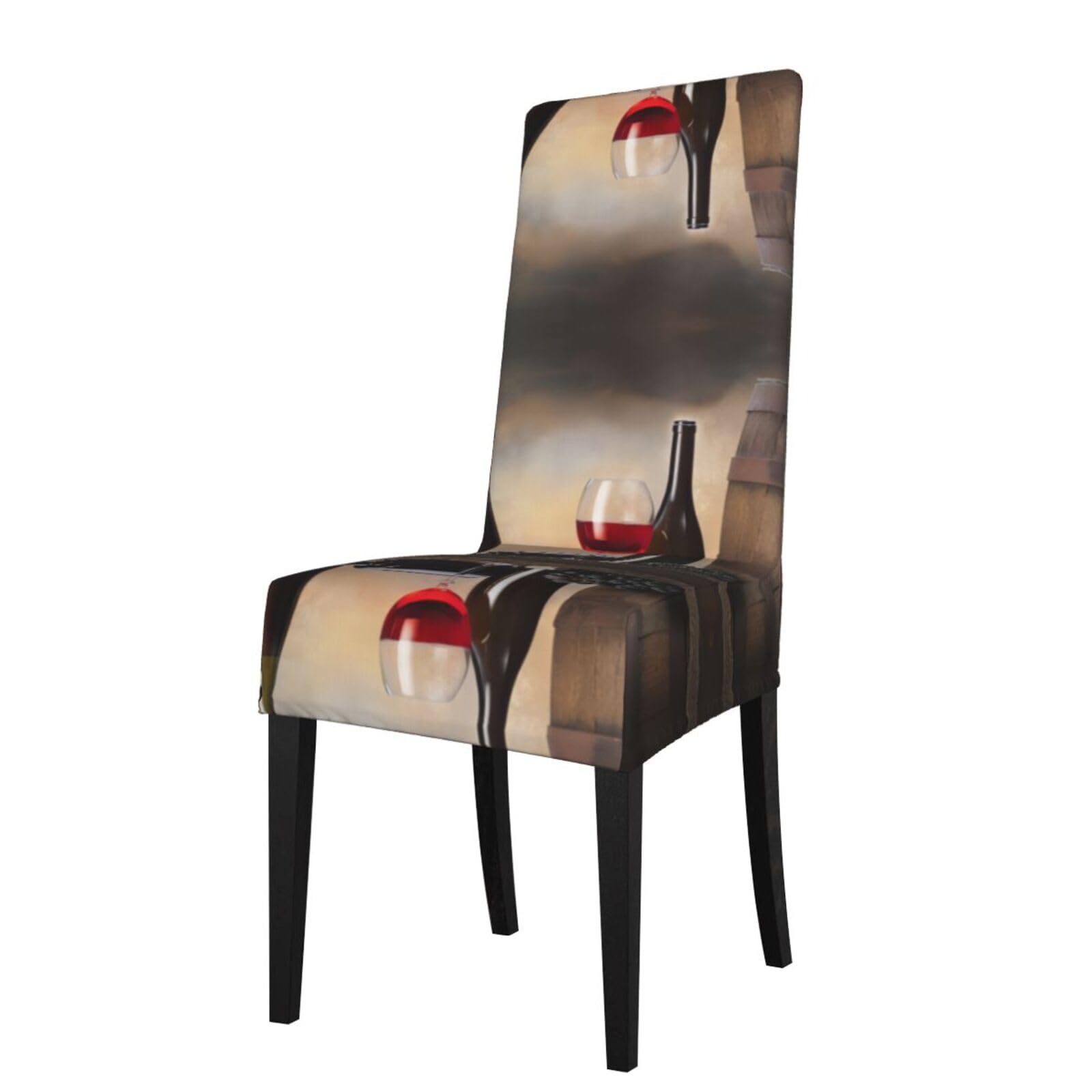 YYHWHJDE Grape Wine Prints Dining Chair Throw Covers – Stretchable Polyester Blend Protects Your Chairs with Easy Style & Easy Care