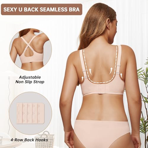 Image of OEAK Womens Wireless Jelly Bras Push Up Bralette Full Coverage No Underwire Bra Comfortable Everyday Seamless Tshirt Bras