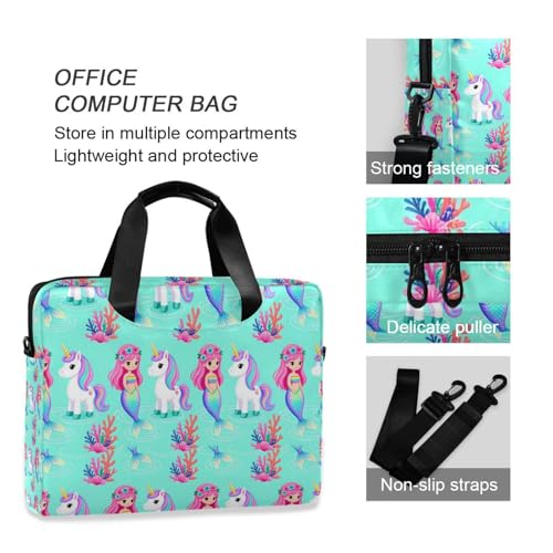 Laptop zipper case portable crossbody messenger 15.6" miniatura 6