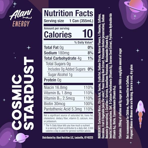 Alani Nu Cosmic Stardust Sugar Free Energy Drink (Pack of 12) - image 2