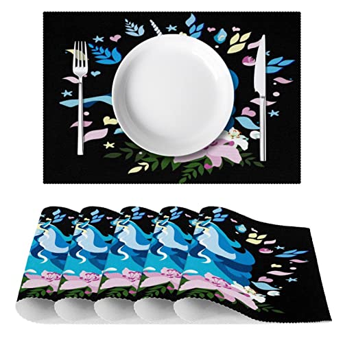 Set de table licorne résistant à la chaleur et antidérapant pour décoration de table enfant - 3