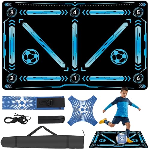 Tapis entraînement football 120x60 avec ceinture de football et sac de sport