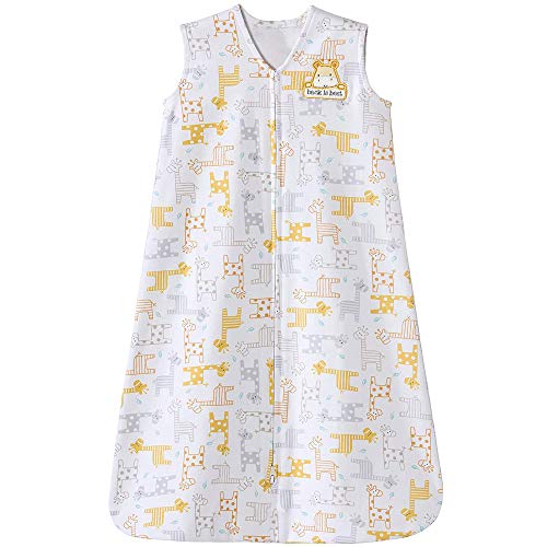 Image of Halo Sleepsack Cotton Wearable Blanket, Golden Yellow Giraffe, Medium
