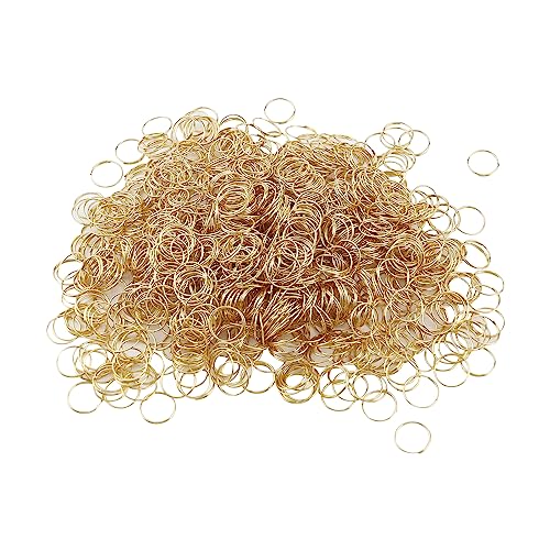 KUMGROT 1000 PCS Crystal Chandeliers Connectors Brass Split Rings 0.5