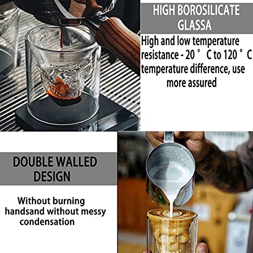 Double Layer Design Skull Whiskey Glass, 8.6Oz / 255Ml So Cool Cocktail Beer Cup, Personalized Crystal Drinking Cup For Wine Vodka, Home Halloween Party Bar Cup, As A Gift Placed In The Wine Cabinet #TOP2