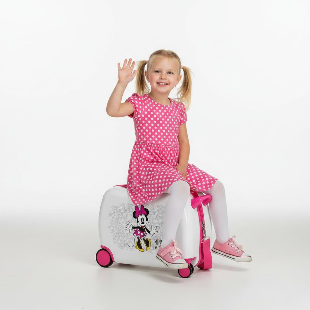 Disney Minnie Enjoy the Day Valise Enfant Blanc 50x38x20 cms Rigide ABS Serrure à combinaison 34L 2,1Kgs 4 roues Bagage à main