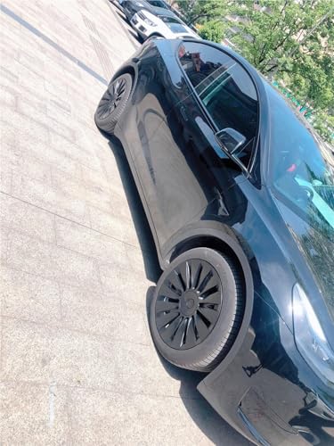 Enjoliveurs roue 19 pouces compatibles avec Tesla Model Y 2023 noir mat - 5