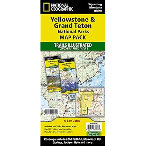 Yellowstone and Grand Teton National Parks [Map Pack Bundle] (National Geographic Trails Illustrated Map) Cover