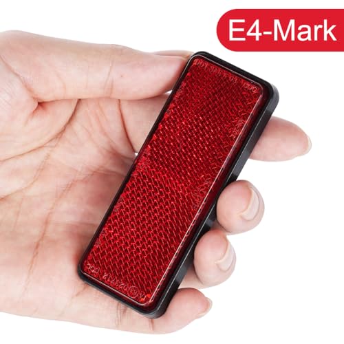 AYBUY Reflektory motocyklowe, 4 sztuki odblaskowe motocykl, reflektor LED prostokątny wskaźnik świetlny do motocykla, do samochodów, motocykli, rowerów (8,9 cm Pasta)