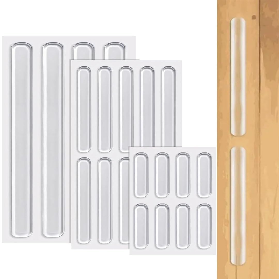 Furniture Bumpers 44pcs - 3.5/6.3/15cm Silicone Clear Cabinet Door Bumpers Adhesive Furniture Bumper Strips Cabinet Bumpers Transparent Bumpers Pads for Furniture, Doors Protectors