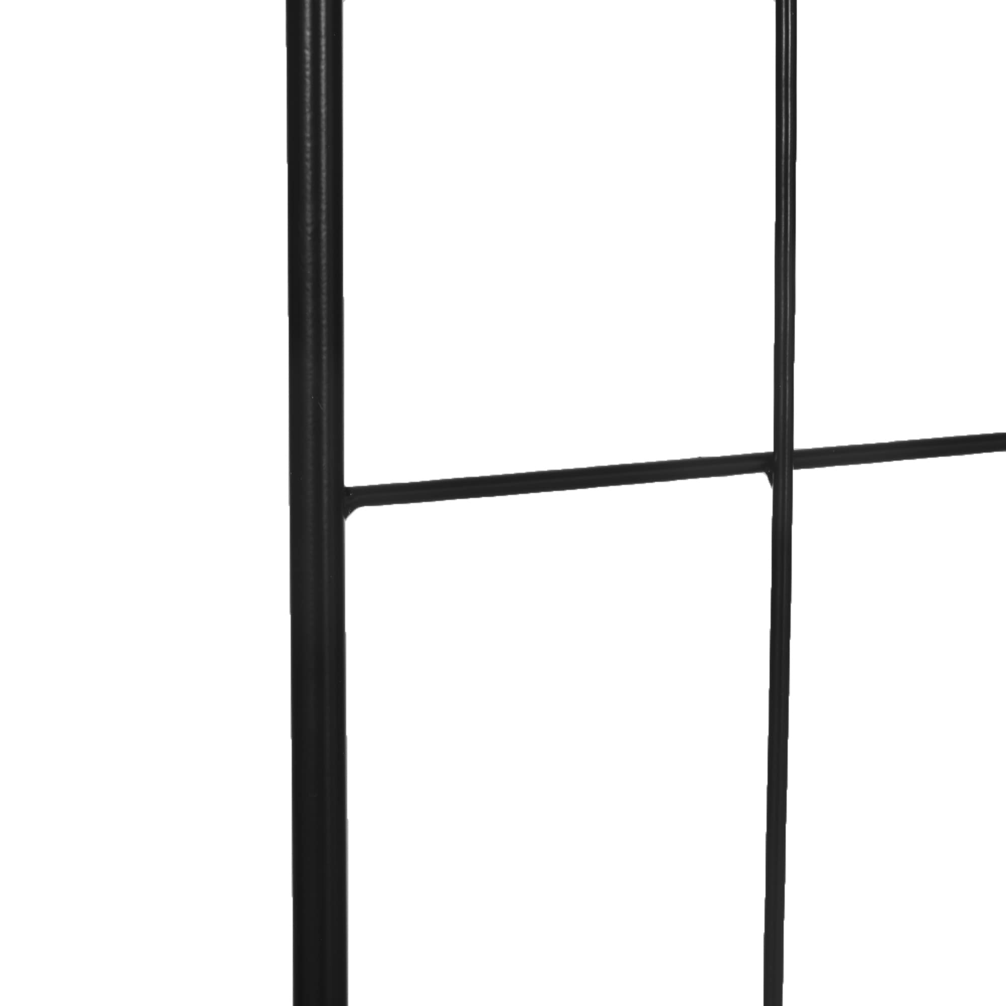 Outsunny Treillis de Jardin Support Plantes Grimpantes 51 x 152 cm Noir | Lot de 2, en Métal