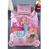 paradise RANFORCE 100% Cotton Girls Bedding, Mermaid Themed Bedspread Coverlet with Pillowcase, Pink, Twin Size 51Bv0aCb3IL. SS100