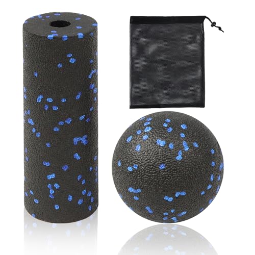 WEXFFU Faszienball Klein und Kleine Faszienrolle Nacken Set - Massageball...