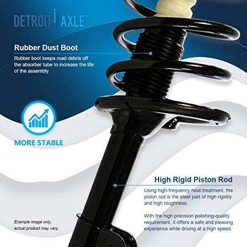 Image of Detroit Axle - 6pc Struts Shocks Kit for 2007-2009 Hyundai Santa Fe 2 Front Ready Suspension Struts w /Coil Spring 2 Rear Shock Absorbers 2 Sway Bar Links 2008 Replacement