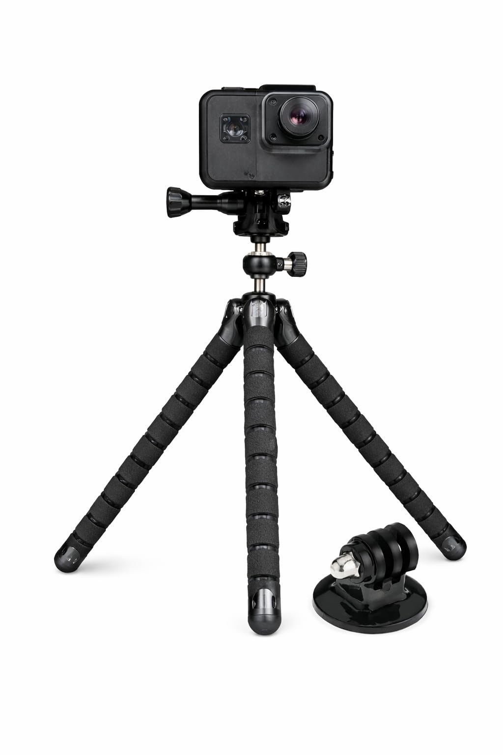 Acuvar Flexible Tripod for Action Cameras, Mini Camera Stand with GoPro Adapter, Compatible with All GoPro Hero Series, Portable Travel Tripod Mount
