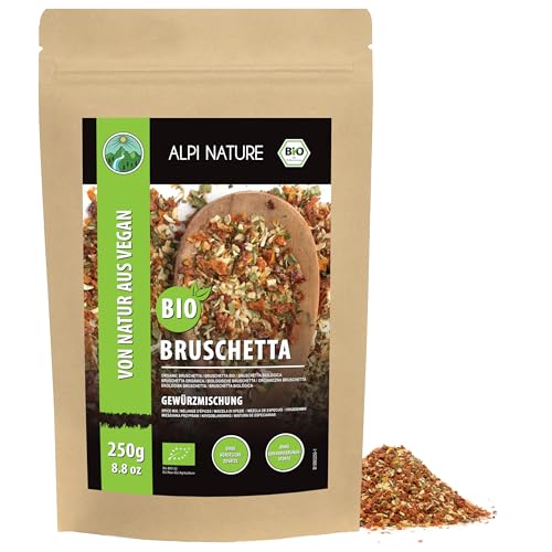 Alpi Nature Especias Bruschetta Picantes Orgánicas 250g, Condimento Italiano, Mezcla de Especias de Chile