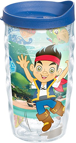 Tervis Disney - Jake & the Never Land Pirates Tumbler with Wrap and Blue Lid 10oz Wavy, Clear