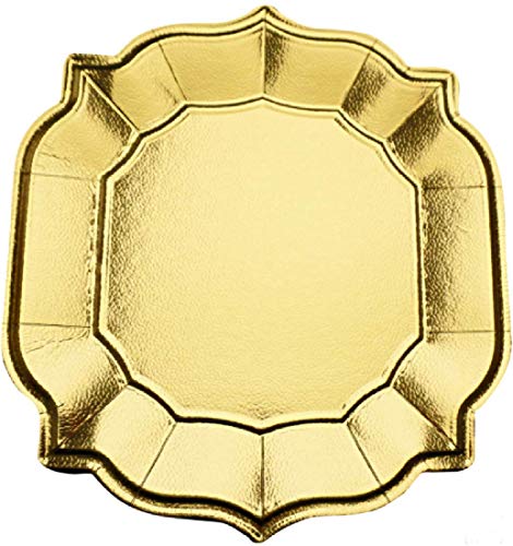 Plato cargador calado en dorado brillante miniatura 1