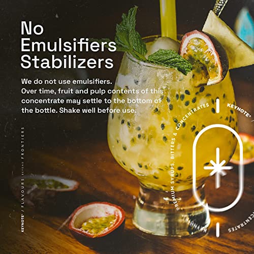 Image of Keynote Passion Fruit | Passionfruit | Maracuja | Concentrate | Sour and Tangy Natural Flavour | Glass Bottle 520 ml