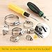 TUPARKA 36Pcs 6mm-51mm 8 Tamaño Abrazaderas Metalicas Tubo Inoxidable,Justable Flexible Manguera para...