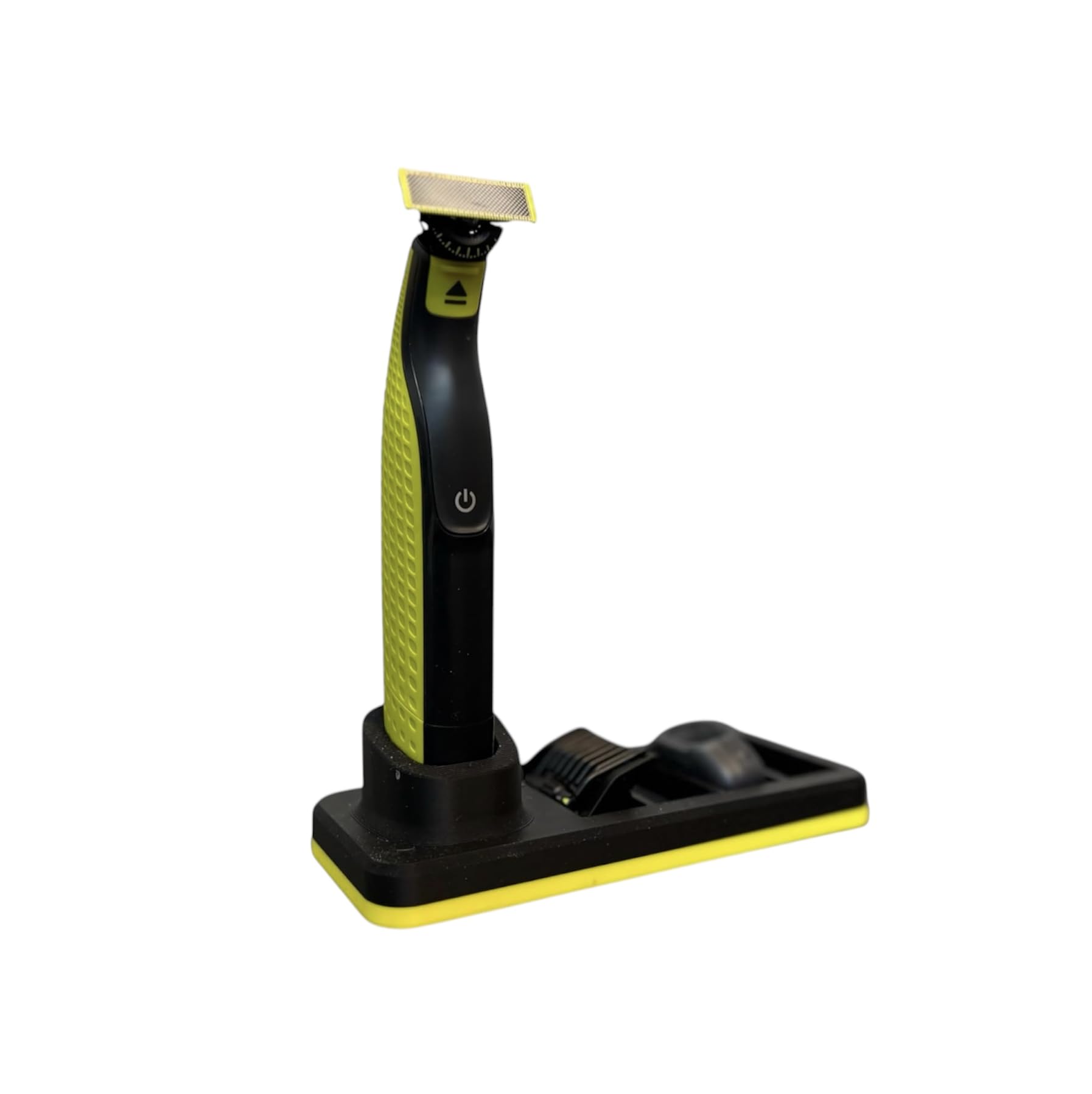 Stand for Philips OneBlade Shaver Organizer, Black with Yellow Accent, Counter Storage Holder
