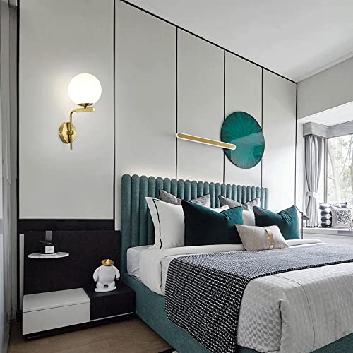 Lámpara de pared esférica de vidrio para iluminación de pasillos 5