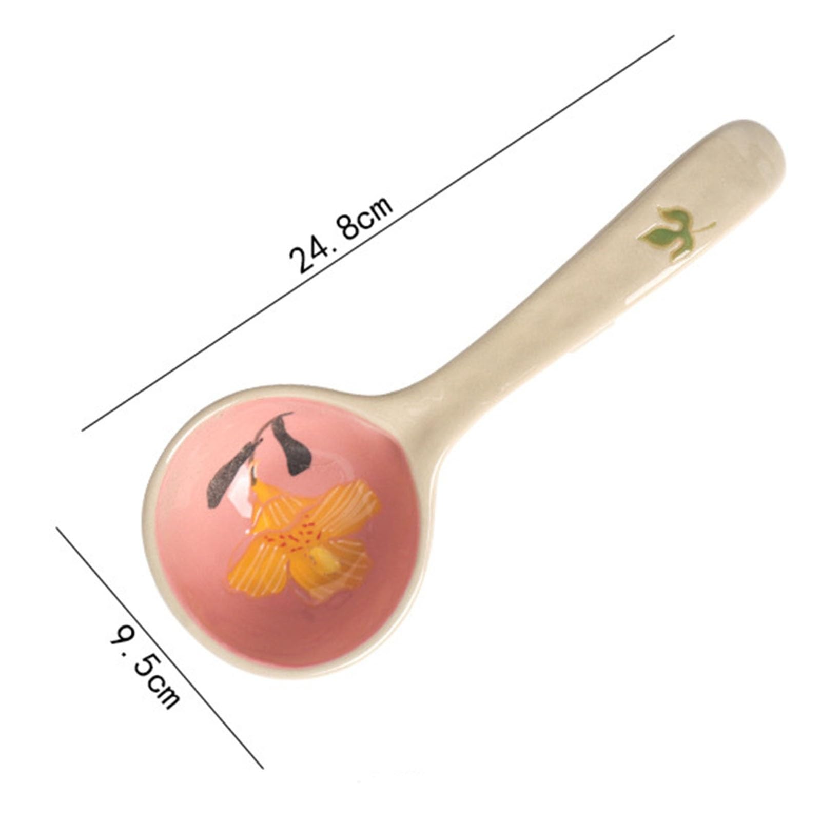 Cucchiaio da minestra da Cucina, mestolo for Salsa, mestolo da minestra retrò Grande Cucchiaio da minestra Manico Lungo Cucchiaio Cucina Creativa for la casa, Cucina(Pink)