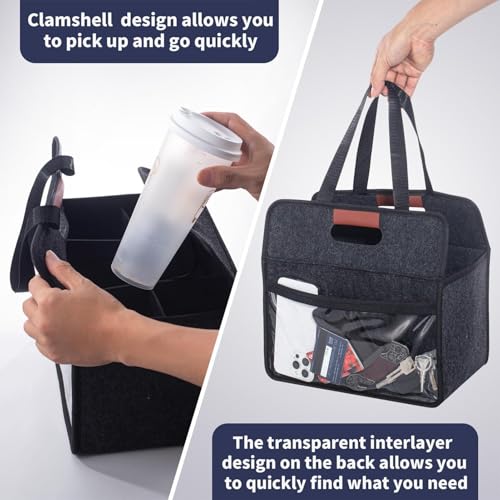 Transportadora de bebidas reutilizable y plegable con asa portátil ergonómica 7