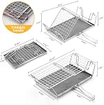 Grille-pain de camping pliable, grille-pain portable en acier inoxydable pour extérieur, grille-pain pour randonnée camping pique-nique (argent)