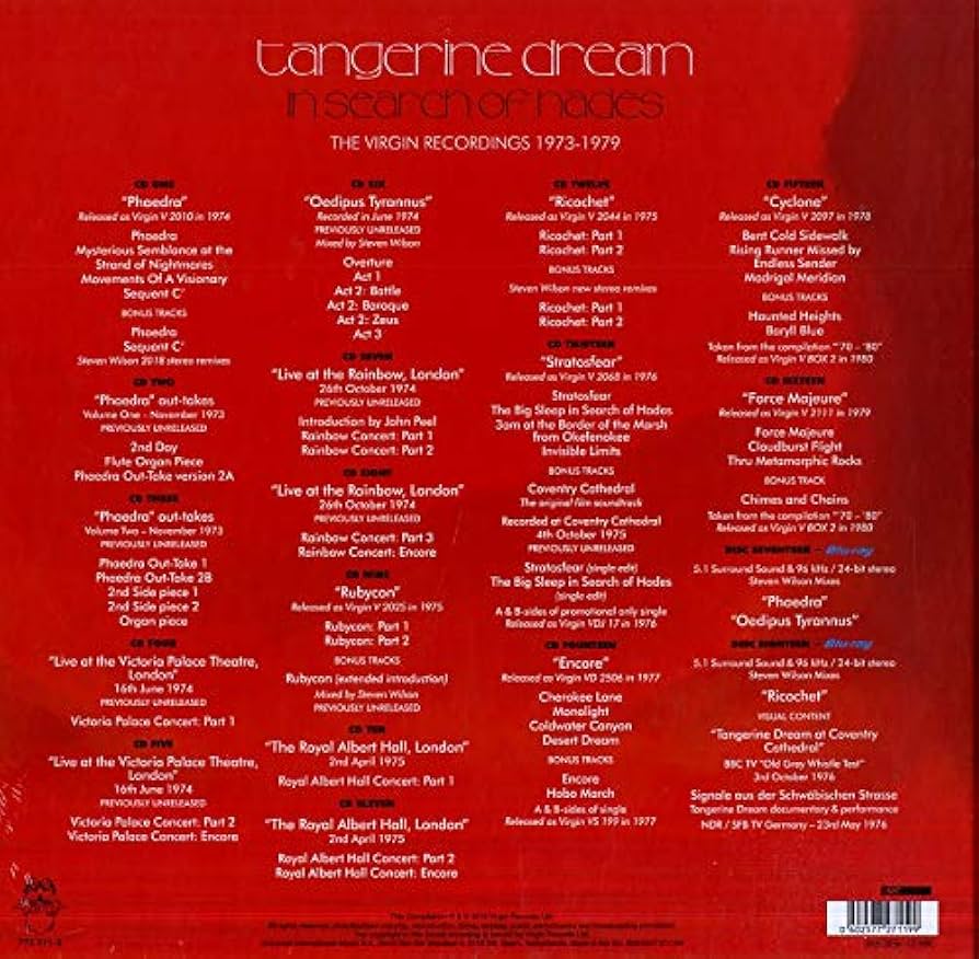 TANGERINE DREAM / In Search of Hades: The Virgin Recordings