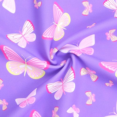 Image of BAOHULU Girls Two Piece Swimsuits Rash Guard Ruffle Bikini Skirt Short Sleeves Beach Dress Swimwear UPF 50+ 3-12Y