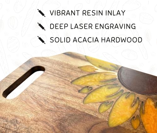 Tabla para Cortar de Madera Acacia con Resina 38x24 cm miniatura 5