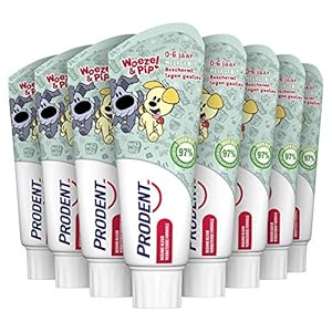 Prodent Kids 0-6 jaar Woezel & Pip Tandpasta voor de verzorging van het kindergebit – 12 x 75 ml – Voordeelverpakking