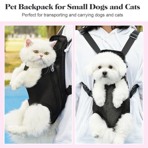 HMCEY Haustier Rucksack,Tragerucksack für Kleine Hunde Katzen,Verstellbarer Hunderucksack Transport Katze,Pet Backpack,Faltbare Tragetasche Hund Reisetasche Tragbar für Kleine Hunde Welpen Katzen
