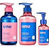 unu(ウヌ) ウヌボレストレート シャンプー ヘアトリートメント ヘアミルク ストレート髪をキープ ゆがみ補整 髪のねじれうねり抑制 酸熱ケア成分レブリン酸 ストレートキープ成分トステア ベルガモット＆スイートミュゲの香り