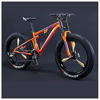 YQCXG Mountainbikes, 26-Zoll-Mountainbike für Herren mit dicken Reifen und Vollpension, Fahrrad aus Kohlenstoffstahl mit großem Rahmen und Doppelscheibenbremse