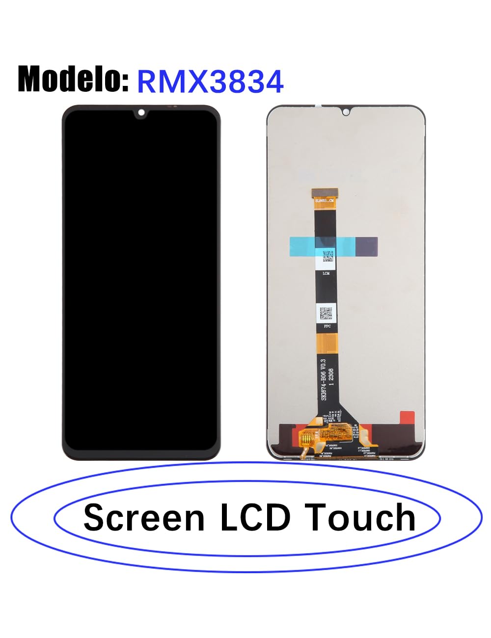 LCD Display Für Realme Note 50 4G – 6,74 Zoll Bildschirm Mit Touchscreen, Komplett Montiert Inkl. Reparatur-Set