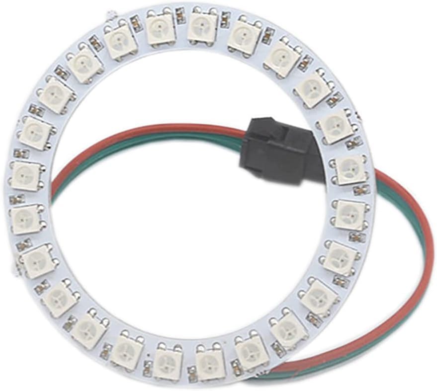 DC 5V WS2812B 24 LEDs Pixel Ring White Pcb Addressable LED Modules WS2812 IC RGB Full Colour Round LED Circle
