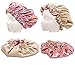 Newborn & Babies 15 Inches-ROSE Shower Cap and Hair Bonnet (2 in 1 Satin & Microfiber Waterproof / Water Repellent Fabric CAP)
