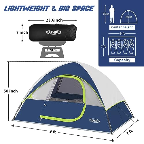 Image of Camping Tent 2-4 Person, Waterproof Windproof Tent with Rainfly Easy Set up-Portable Dome Tents for Camping