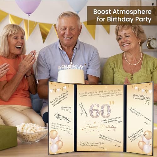 Taja T038 60Th Black Gold Birthday Decorations thumb #2