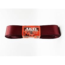 Akel Dar Dokuma Bordo Saten Kurdele - 3 Cm. x 10 Metre - 1 Adet