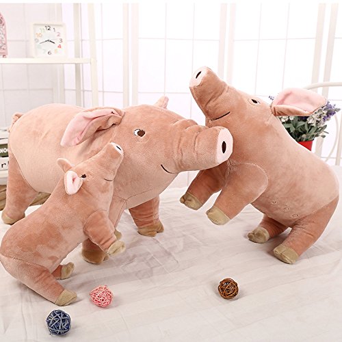 Zooarts 40 cm Cochon Rose en peluche poupée Coussin Taie d'oreiller