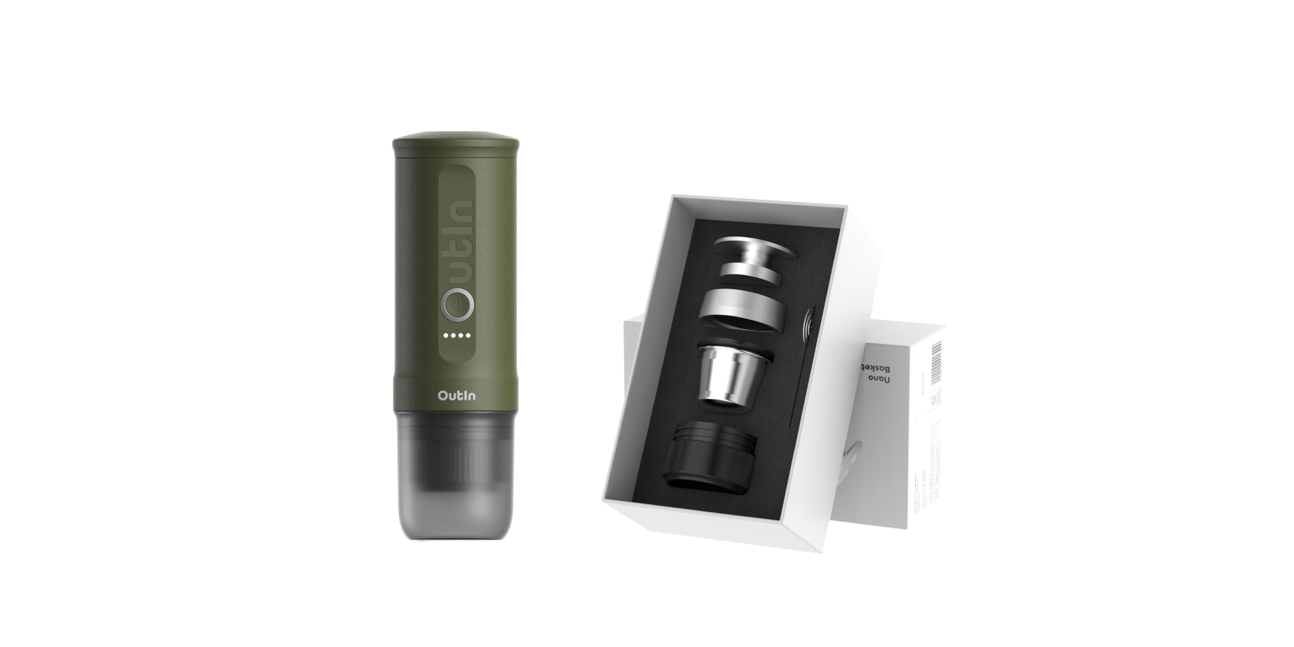 OutIn Nano Cafetera Espresso Eléctrica Portátil Nano Basket Plus