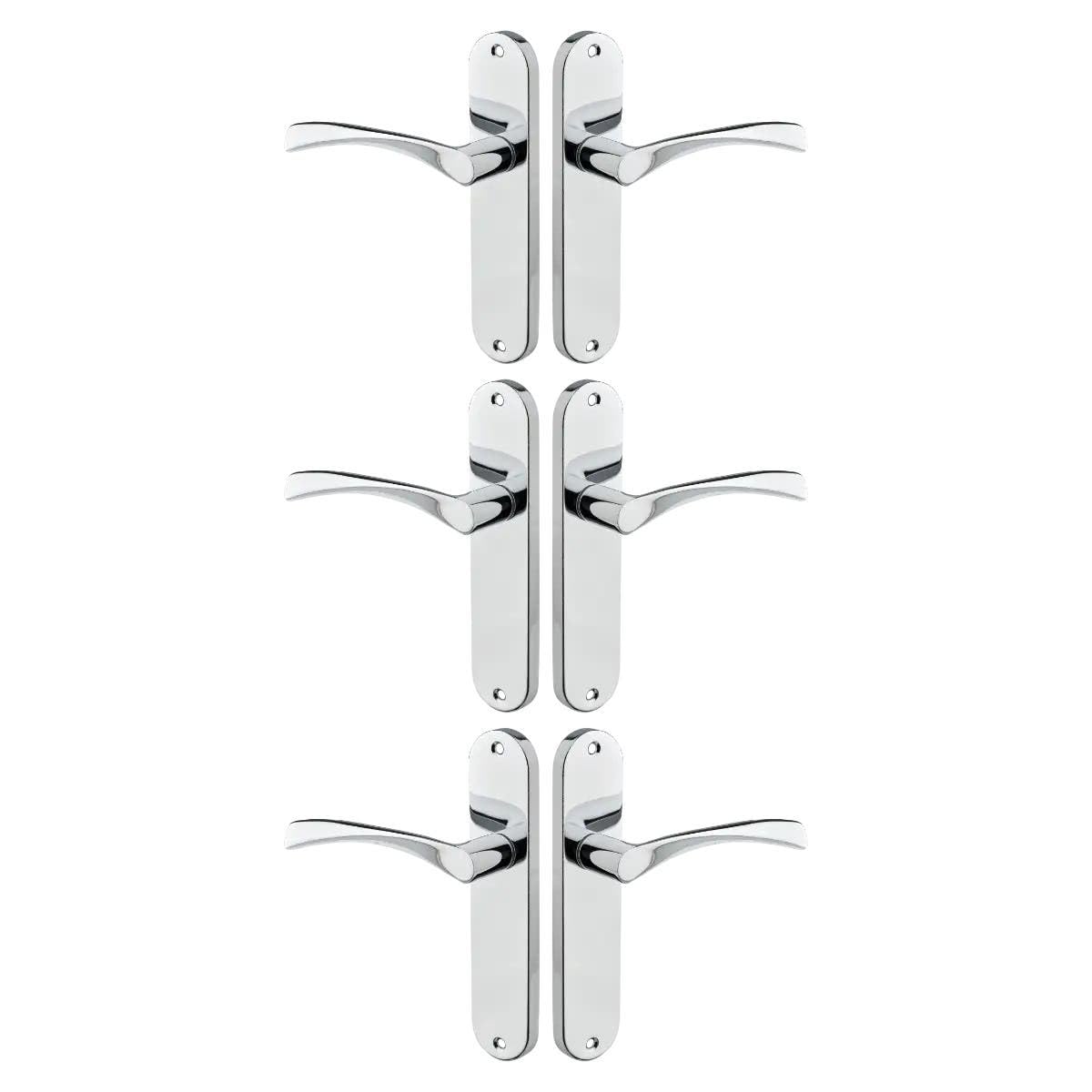 Designer Levers - Marvel Lever Latch Polished Chrome Pack of 3