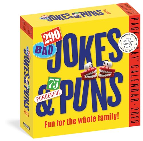 290 Bad Jokes & 75 Punderful Puns Page-A-Day® Calendar 2026: For the Whole Family!