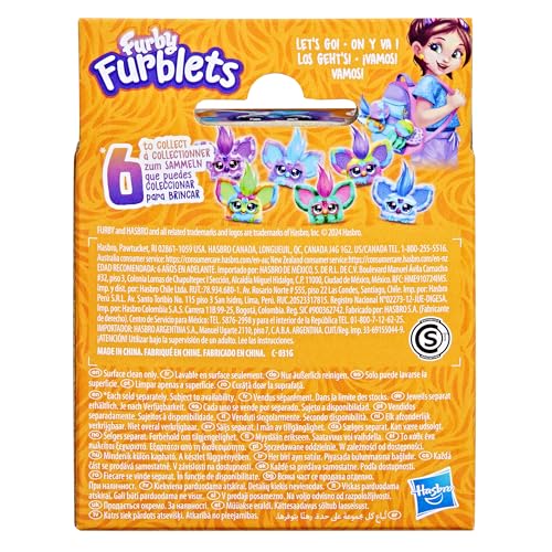 Furby Furblets Luv-Lee Mini, K-POP Musik & Sätze in Furbisch (über 45 Geräusche), Kuscheltier in Pink-Lila-Blau, für Kinder ab 6 Jahren